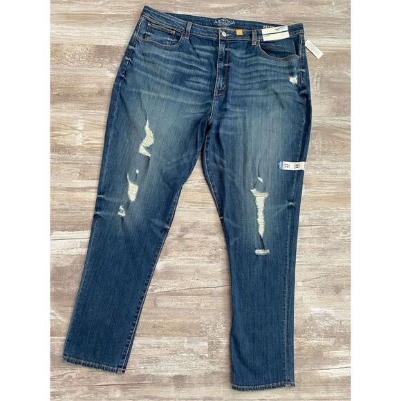Arizona Hi-Rise Skinny Jeans Ankle Cropped Distressed Women’s Plus Size 23 - Picture 1 of 6